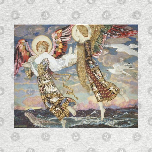 Saint Bride carried by angels, John Duncan 1913 by immortalpeaches